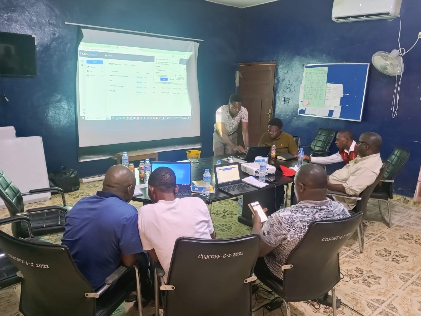 Tech Bridge facilitating data collection training at CU.